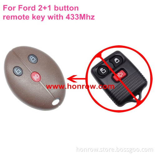 Cheap & Hot Ford 2+1 button remote key with 433mhz for Ford car key